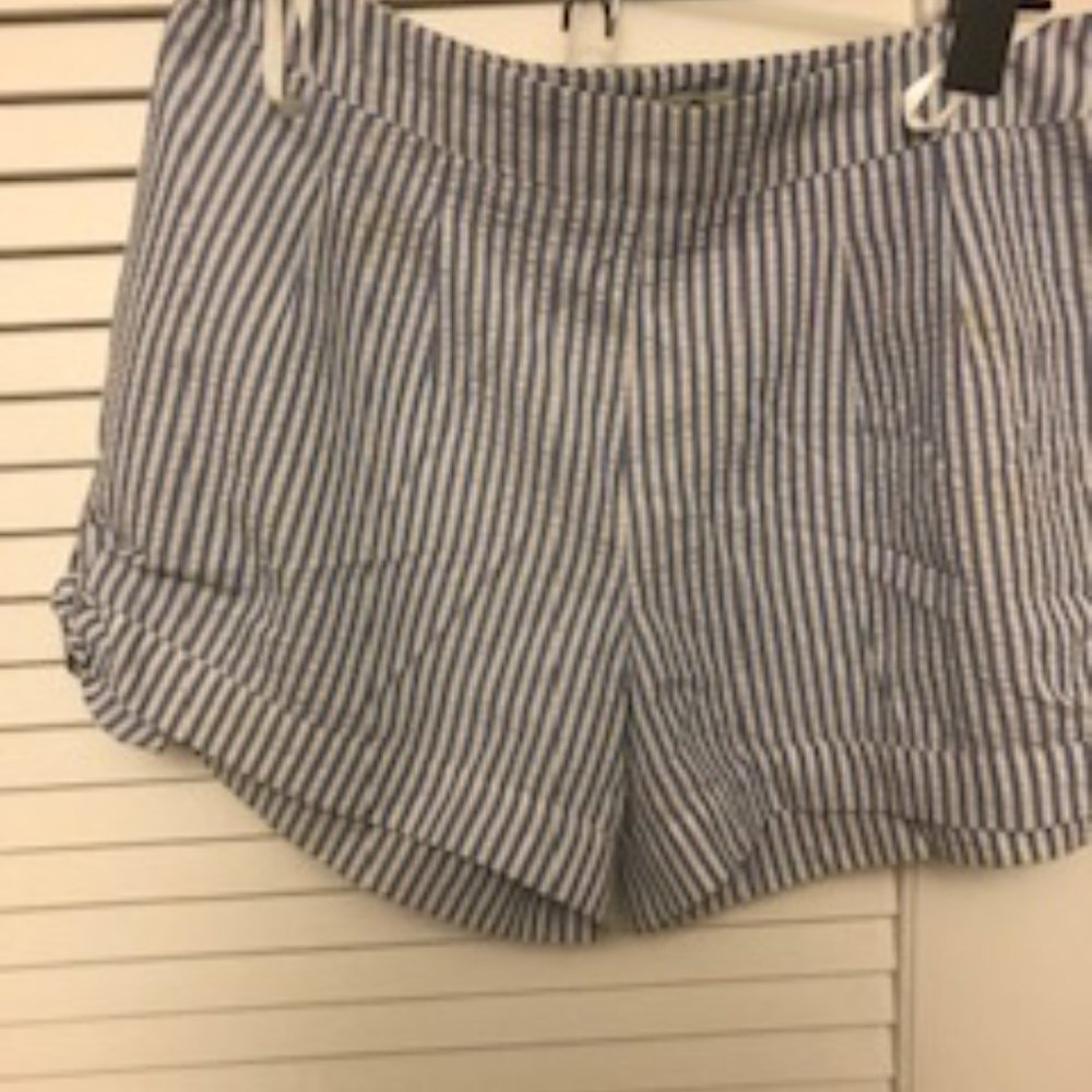 Seersucker short shorts